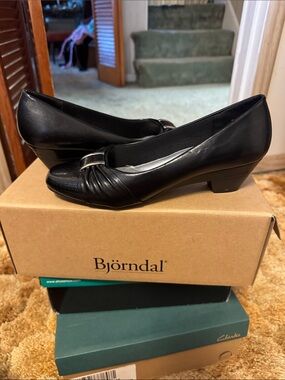 Marbella Black Low Heel Pumps - Classic Women's Dress Shoes